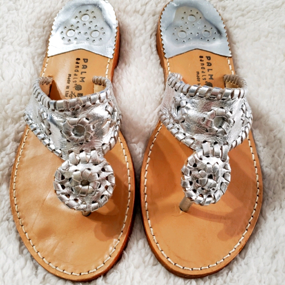 Silver Thong Sandal